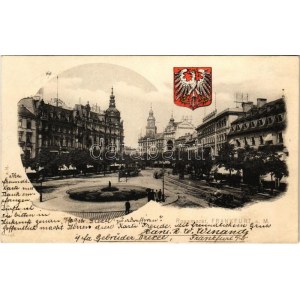 1899 (Vorläufer) Frankfurt am Main, Rossmarkt / suqare, coat of arms (EK)