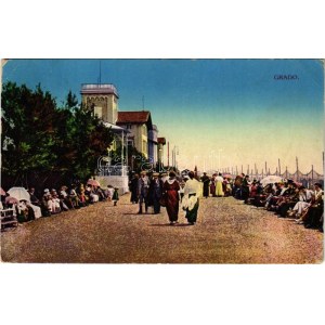 1918 Grado, beach promenade (EK)