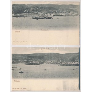 Trieste, Trieszt; - 2 pre-1900 postcards