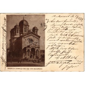 1899 (Vorläufer) Bucharest, Bukarest, Bucuresti, Bucuresci; Biserica Domnita Balasa / Romanian Orthodox church. Edit. H...