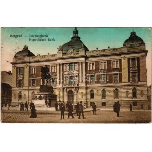 1916 Belgrade, Beograd; Jelzálogbank. Vasúti levelezőlapárusítás 382. / Hypotheken Bank + K.u.k...