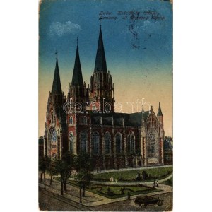 Lviv, Lwów, Lemberg; Kosciol sv. Elzbiety / Kirche / church, automobile (Rb)