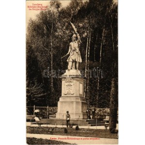 1916 Lwów, Lviv, Lemberg; Kilinski-Denkmal im Stryjer-Park / monument, park + K.u.K. Reserve-Spital No. 1...