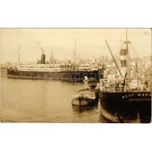 1928 Montevideo, Puerto de Montevideo / port, steamships (EK)