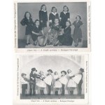 4 db RÉGI motívumlap: cirkuszi akrobaták, magyar törpék, Liliputi Falu; vegyes minőségben / 4 pre-1945 motive cards...