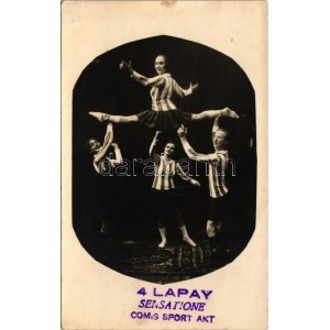 4 Lapay Sensatione Comis Sport Akt / Cirkuszi aktobaták / circus acrobats. photo