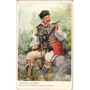 1913 Granicarski harambasa / Gardien de la frontiere croate-slavonique / Horvát-szlavón határőr / Croatian...