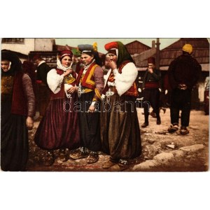 1918 Bosnische Bauernweiber / Bosnyák nők / Bosnian folklore + K.u.k. 30 cm Mörs. Batt. No. 6/S....