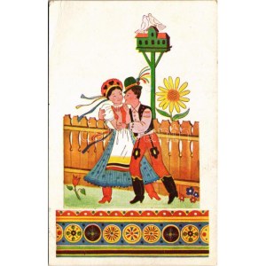 1941 Magyar legény és leány / Hungarian folklore art (EK)