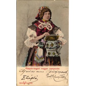 1902 Püspök-bogádi magyar menyecske / Hungarian folklore (EK)