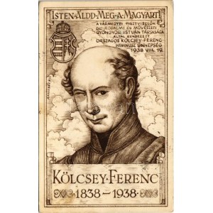 Kölcsey Ferenc 100 éve halt meg, Himnusza örökké él! Kölcsey Ferenc Centenárium. Sorszámozott alkalmi pecsételéssel...