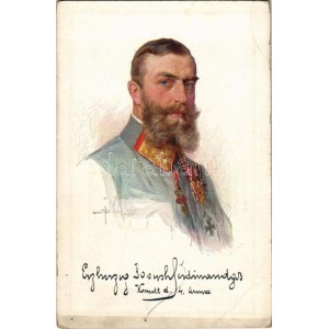 Generaloberst Erzherzog Joseph Ferdinand / WWI Austro-Hungarian K.u.K. military art postcard...
