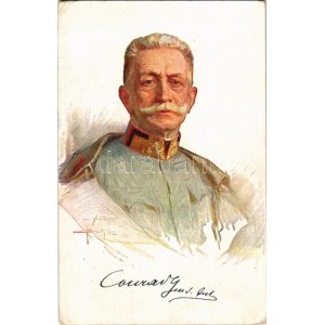 1916 Frhr. v. Hötzendorf General d. Inf. / WWI Austro-Hungarian K.u.K. military art postcard, Conrad von Hötzendorf. K...
