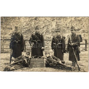 1911 Zum Andenken an die Strecken Wache 1912/1913. / Osztrák-magyar katonák szuronyos puskákkal / Austro-Hungarian K.u...