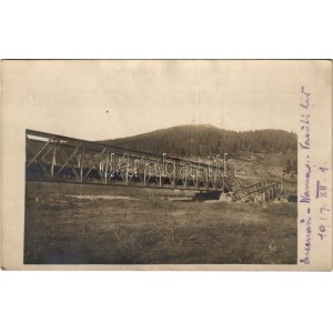 1917 Eisenau-Warna (Bukowina, Bukovina) vasúti híd romjai / WWI Austro-Hungarian K.u.K. military...