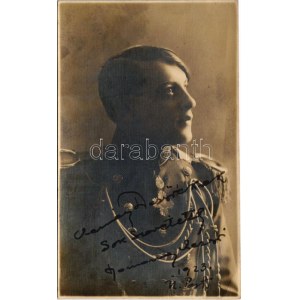 1923 Magyar katona / Hungarian military, soldier. Fotoatelier Divald & Co. (Kassa, Kosice) photo (tűnyomok / pin marks...