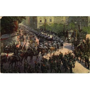 Einzug der verbündeten Truppen in das wiedereroberte Przemysl. Weltkrieg 1914-15. Kilophot 1249. ...
