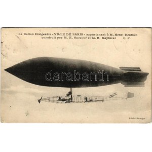 1908 Le Ballon Dirigeable La Ville de Paris appartenant a M. Henri Deutsch / Francia léghajó / French dirigible (EK...