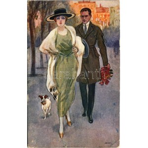 1927 Olasz művészlap, pár / Italian art postcard, couple. Proprieta artistica riservata 184-1. (EK...