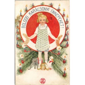 1917 Boldog karácsonyi ünnepeket! Országos Anya- és Csecsemővédő Egyesület 923. sz. ...