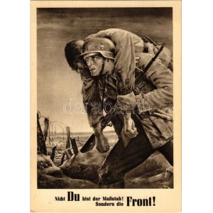 1943 Nicht du bist der Maßstab! Sondern die Front! / WWII NSDAP German Nazi Party military propaganda...