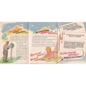Jó tanáccsal kopogtatunk ajtaján... Állami Biztosító fiók 3-részes kinyitható reklám képeslapja ...