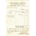 1909 Nagybecskerek, Zrenjanin, Veliki Beckerek; Alexander v. Kovács Export Droguerie. Reklám és megrendelőlap ...