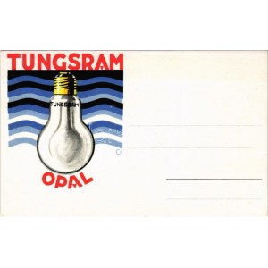Tungsram Opal villanykörte reklám képeslap / light bulb advertisement postcard s...