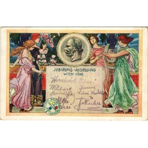 1898 (Vorläufer) Jubiläums-Ausstellung Wien. Österr. Illustrierte Zeitung Wöchentliche Abonnenten Beilage zu Nr. 41. ...
