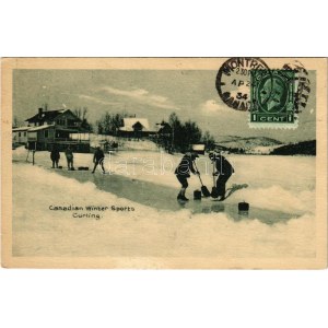 1934 Canadian Winter Sports, curling / téli sport. TCV card