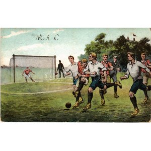 1906 Foci, labdarúgó meccs / Football match s: Moos + Turul 5f bérmentesítéssel BUDAPEST - FIUME (EK...