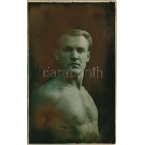 1921 Erőművész, aláírás a hátoldalon / acrobat, signature on the backside. photo (EB)