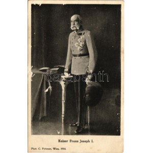 Kaiser Franz Josef I / Franz Joseph I of Austria. Phot. C. Pietzner, Wien 1914. B.K.W.I. 940-46. (felületi sérülés ...