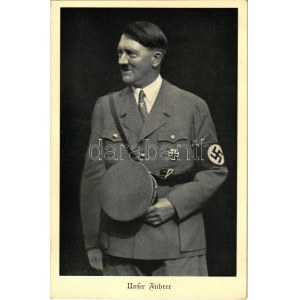 Unser Führer / Adolf Hitler. NSDAP German Nazi Party propaganda, swastika + Der Führer spricht Linz 7. April 1938 ...