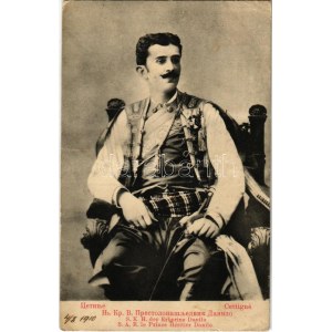 1910 Cetinje, Cettinje, Cettigne; S.K.H. der Erbprinz Danilo / S.A.R. le Prince Héritier Danilo / Danilo...