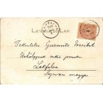 1899 (Vorläufer) New Year greeting art postcard with clovers. Art Nouveau, litho (EK)