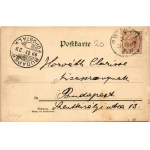 1899 (Vorläufer) Glückliches Neujahr! / New Year greeting art postcard with Art Nouveau lady and pig. litho (EK...