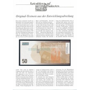 Németország 1995. kísérleti pénznyomat, anyagpróba, német nyelvű leírással T:I- Germany 1995...