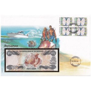 Bahamák 1984. 50c felbélyegzett borítékban, bélyegzéssel T:I Bahamas 1984...