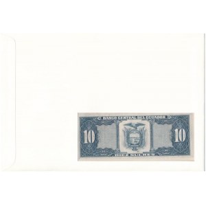 Ecuador 1986. 10S felbélyegzett borítékban, bélyegzéssel T:I Ecuador 1986...