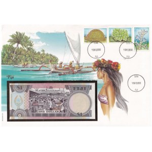 Fidzsi-szigetek 1987. 1$ borítékban, alkalmi bélyeggel és bélyegzéssel T:I Fiji 1987...
