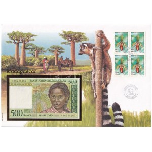 Madagaszkár 1994. 500Fr felbélyegzett borítékban, bélyegzéssel T:1 Madagascar 1994...
