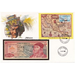 Mexikó 1977. 20P felbélyegzett borítékban, bélyegzéssel T:I Mexico 1977...