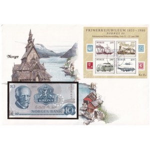 Norvégia 1977. 10K felbélyegzett borítékban, bélyegzéssel T:I Norway 1977...