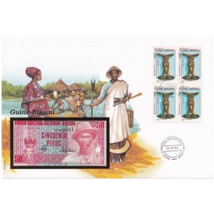 Nyugat-Afrikai Államok / Guiné-Bissau 1990. 500Fr felbélyegzett borítékban, bélyegzéssel T:1 West African States ...