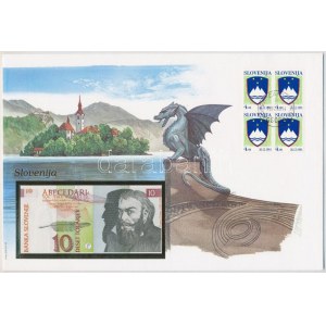 Szlovénia 1992. 10T borítékban, alkalmi bélyeggel és bélyegzéssel T:I Slovenia 1992...