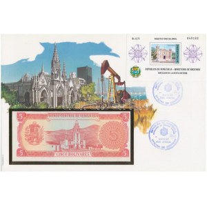 Venezuela 1989. 5B felbélyegzett borítékban, bélyegzéssel T:I- Venezuela 1989...