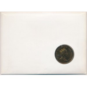 Falkland-szigetek 1987. 50p Cu-Ni WWF - Király Pingvinek emlékérme felbélyegzett borítékban, bélyegzéssel...