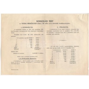 Budapest 1954. Ötödik Békekölcsön nyereménykölcsön kötvény 50Ft-ról, szárazpecséttel T:II- gemkapocs és tűzőgép ly...
