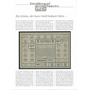 Németország / Berlin 1948-1949. Élelmiszerjegy, német nyelvű leírással T:1- Germany / Berlin 1948-1949...